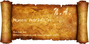 Nyers Adrián névjegykártya