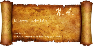 Nyers Adrián névjegykártya